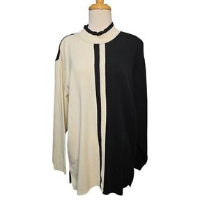 1055 Park Color Block Acrylic Long Sleeve‎ Sweater Size M